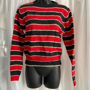 Vintage 80’s IZOD Sweater Stripe Wool S/M
